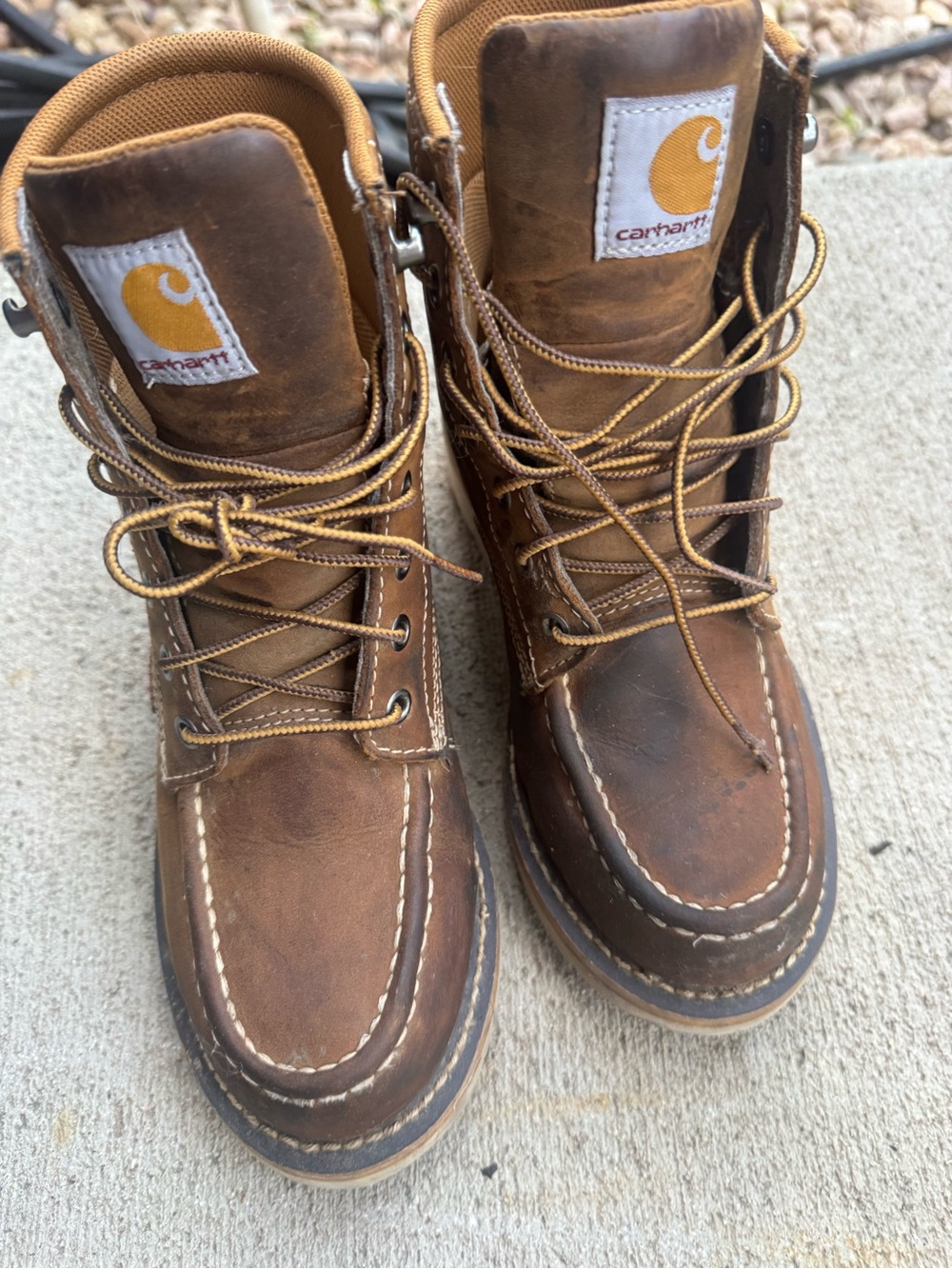 Carhartt Tan Mesh-Lined Work Shoe Interior